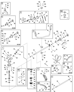 Main Unit (866008_866009) Diagram and Parts List for 2010 Briggs and Stratton Brush Cutter